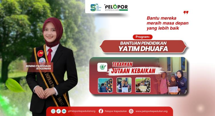 Gambar banner Bantuan pendidikan untuk Yatim dan Dhuafa ft Bening Panggalih Istiqomah 