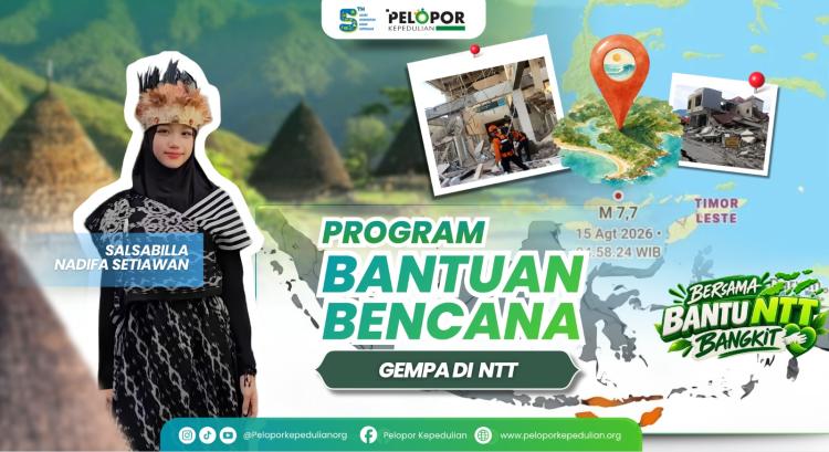 Banner program Bantuan Bencana Gempa di NTT ft Salsabilla Nadifa Setiawan