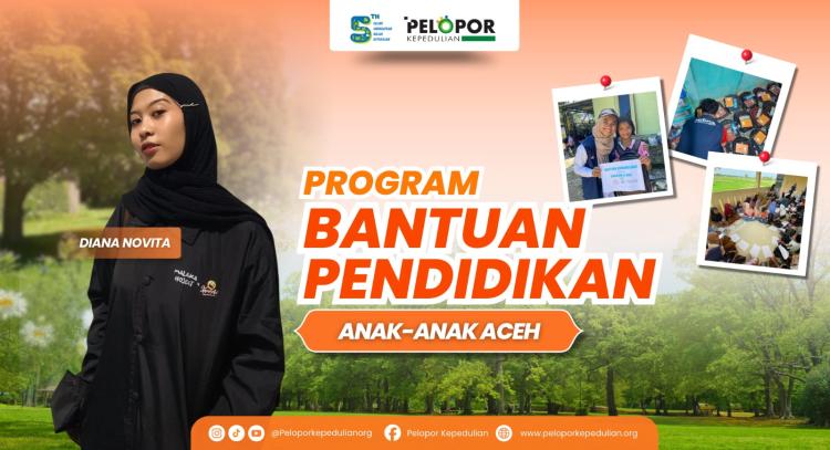 Gambar banner Bantuan Pendidikan untuk Anak-Anak di Aceh ft. Diana Novita