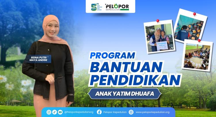 Gambar banner Bantuan Pendidikan untuk Yatim dan Dhuafa ft Reina Putri Maya Andini
