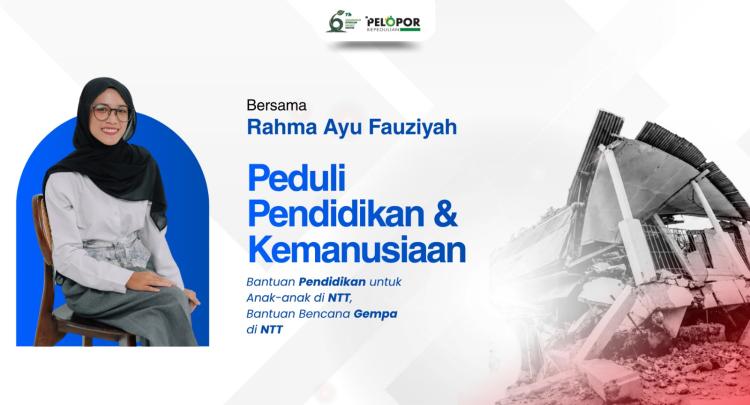 Banner program Bantuan Pendidikan dan Kemanusiaan  Ft Rahma Ayu Fauziyah