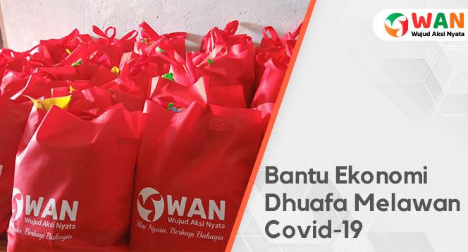 Banner program Bagikan Sembako Gratis untuk Dhuafa Terdampak Wabah Covid-19