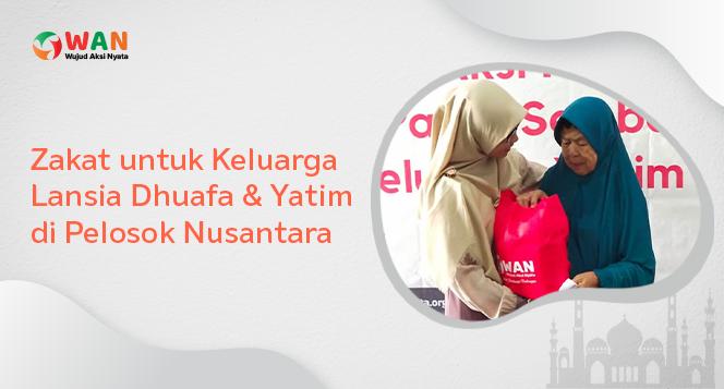 Banner program Zakat untuk Bantu Lansia Dhuafa di Pelosok Nusantara