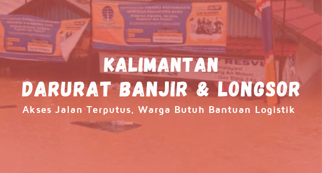 Banner program Aksi Bantu Korban Banjir Bandang Kalimantan