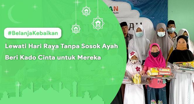 Banner program Belanja Kebaikan Parcel Lebaran untuk Yatim Dhuafa