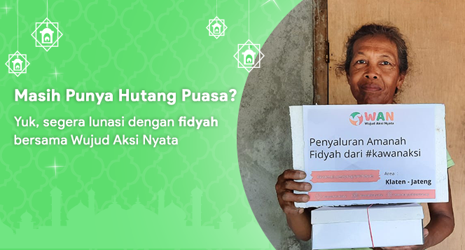 Banner program Salurkan Fidyahmu pada Masyarakat Dhuafa