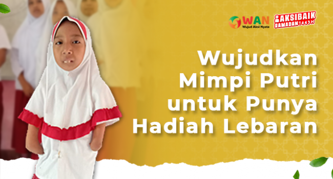 Banner program Berbagi Kado Cinta Kasih untuk Anak Yatim Disabilitas