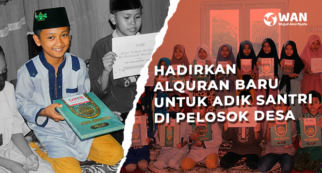 Banner program Al-Quran Baru Untuk Santri Pelosok Nusantara