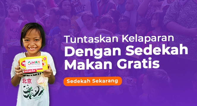 Banner program Darurat, Nasib Orang Kelaparan Meronta di Negeri Kita