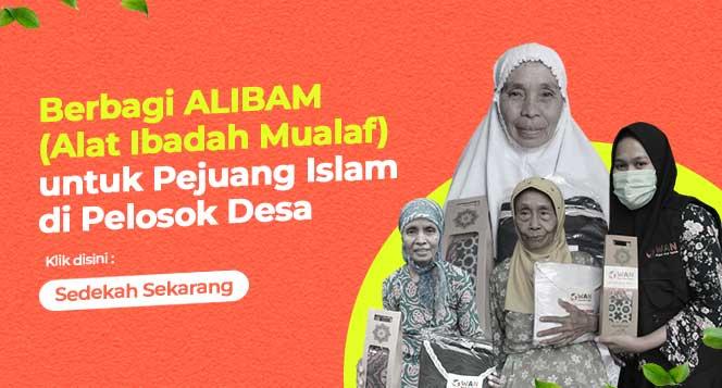 Banner program Bantu Saudara Mualaf Memperdalam Islamnya