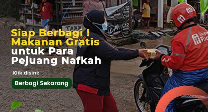 Banner program BerbagiBerkah Makanan Gratis Untuk Saudara Sesama