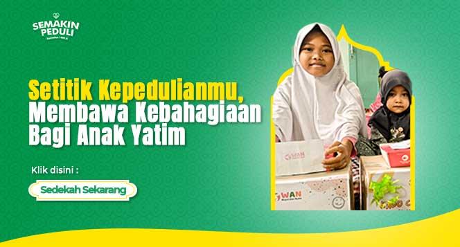 Banner program Bersama SemakinPeduli Ribuan Senyum Untuk Anak Yatim