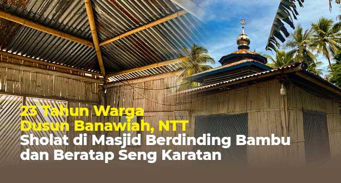 Banner program Raih Pahala Tak Terputus, Bantu Renovasi Masjid Warga Banawiah