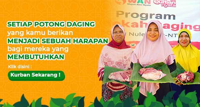 Banner program Berikan Sedikit dari Apa yang Kamu Miliki Dengan Sedekah Daging