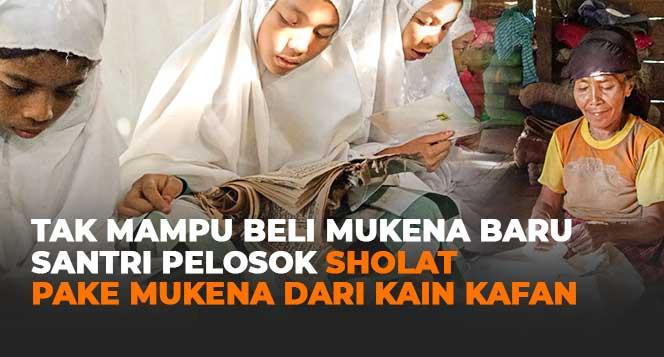 Banner program Sedekah Jariyah Mukena dan Al-Quran untuk Ribuan Santri Pelosok