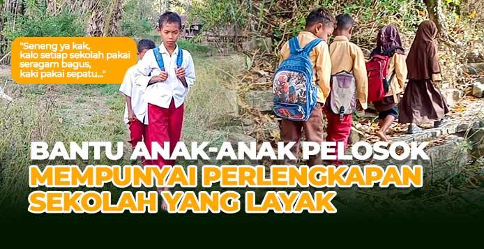 Banner program Perlengkapan Sekolah Darimu Adalah Harapan untuk Mereka