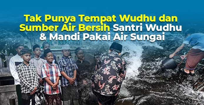 Banner program Bangun Tempat Wudhu untuk Ponpes Pedalaman