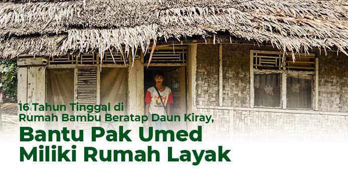 Banner program Bantu Sejahterakan Pak Umed, Pengumpul Kelapa Muda