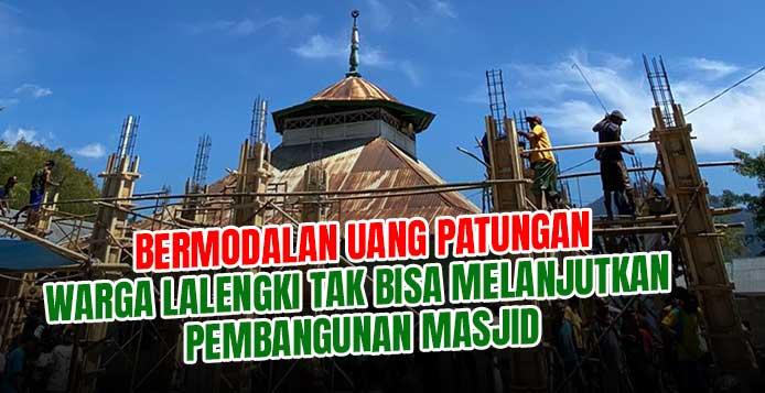 Banner program 53thn Berdiri, Pembangunan Masjid Langleki - NTT Terhenti