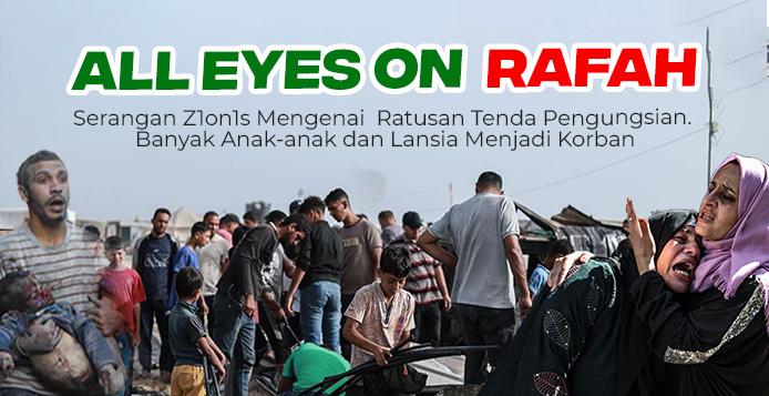 Banner program Serangan Hingga Pengungsian, Bantuan Rafah Palestina 