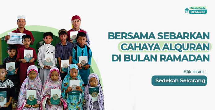 Banner program Ramadan, Sedekah Al-Quran untuk Santri di Pelosok