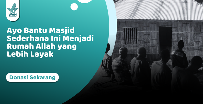 Banner program Bangun Masjid Kokoh untuk Warga  Mualaf di Pelosok NTT