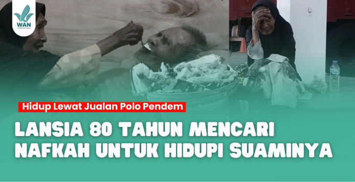 Banner program Bantu Mbah Ruminah Berjuang Demi Suami Lumpuh 