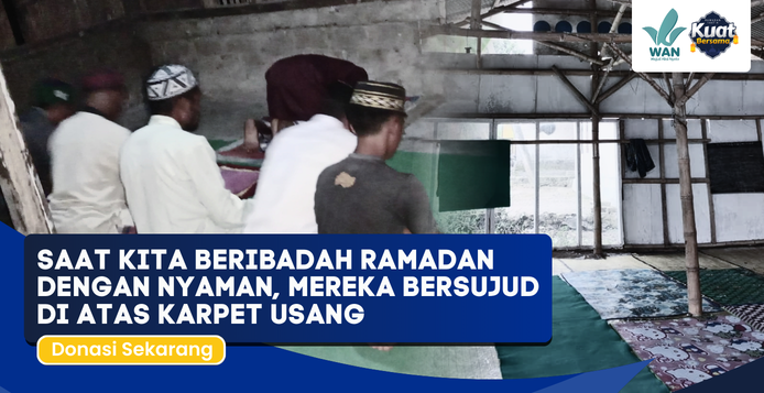 Banner program Sedekah Karpet Masjid, Hadirkan Kenyamanan dalam Setiap Sujud
