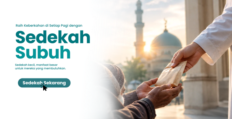 Banner program Sedekah Subuh, Langkah Kecil Menuju Kebaikan
