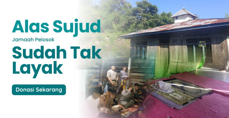 Banner program Sedekah Karpet untuk Kenyamanan Ibadah Jamaah