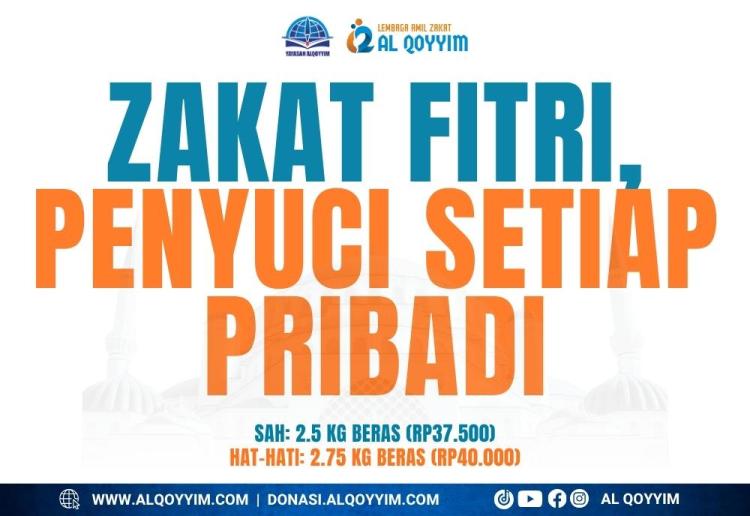 Banner program TUNAIKAN ZAKAT FITRI MELALUI LAZ AL QOYYIM