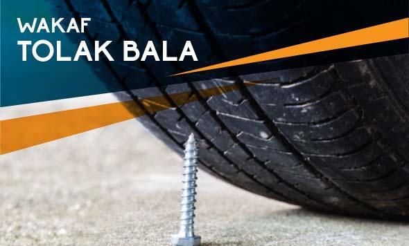 Banner program WAKAF UANG TOLAK BALA