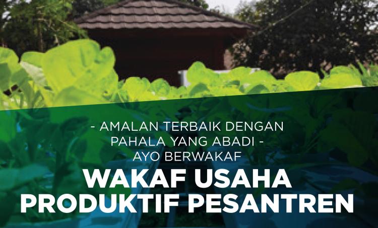Gambar banner wakaf usaha produktif pesantren