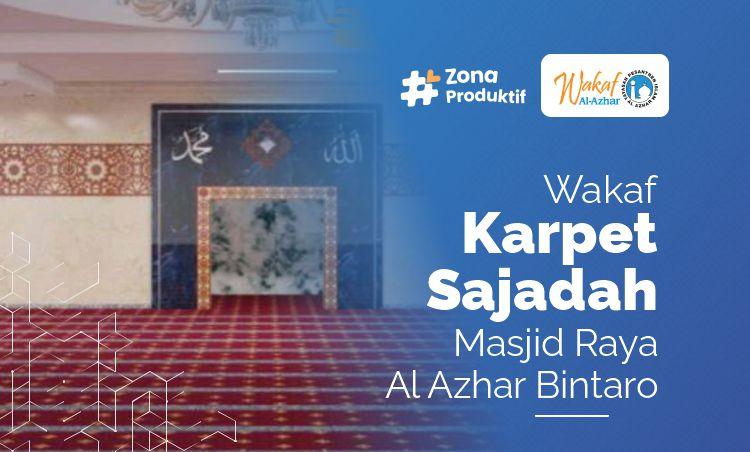 Banner program Tiap Shaf Mengalirkan Pahala Abadi Melalui Wakaf Karpet Sajadah
