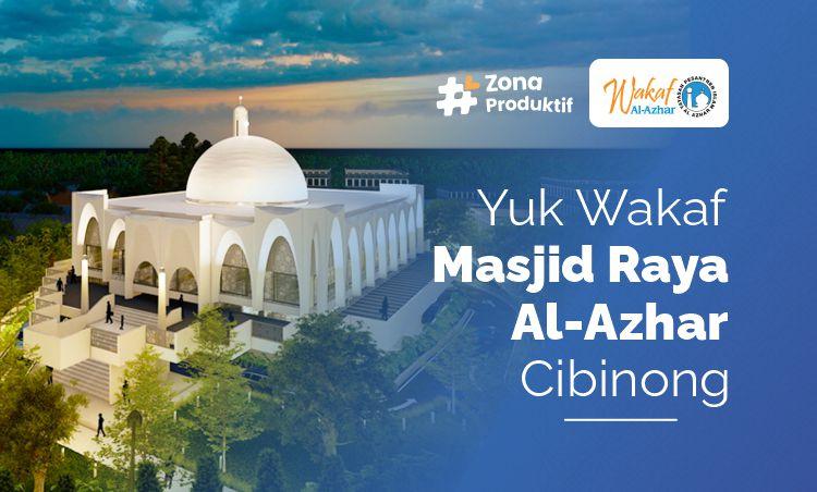 Banner program Dukung Pembangunan Masjid Raya Al Azhar Cibinong