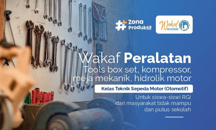 Banner program Yuk Support Peralatan Kelas Teknik Sepeda Motor