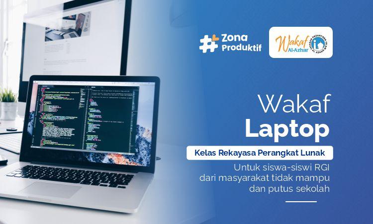 Banner program Wakaf Laptop Untuk Diklat Kelas Rekayasa Perangkat Lunak