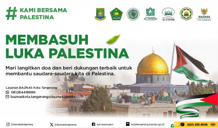 Banner program SOLIDARITAS DUNIA ISLAM MEMBASUH LUKA PALESTINA