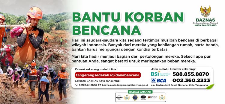 Banner program BANTU KORBAN BENCANA HIDROMETEOROLOGI ACEH, SUMUT, SUMBAR