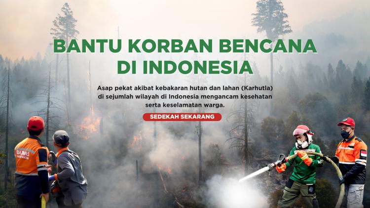 Banner program BANTU KORBAN BENCANA DI INDONESIA