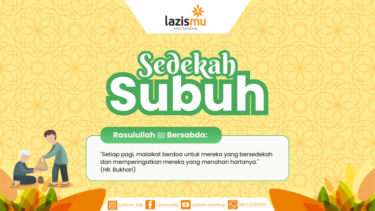 Banner program Sedekah Subuh Lazismu Kota Bandung  Awali Hari dengan Berbagi