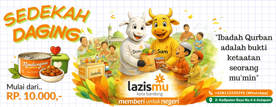 Gambar banner Sedekah Daging Tebar Kebahagiaan Qurban untuk Sesama
