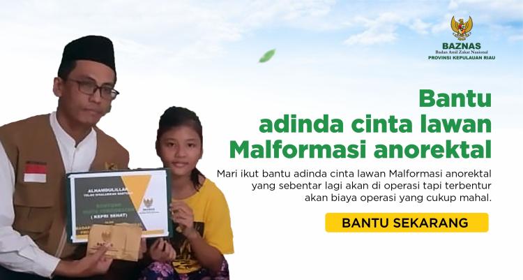 Gambar banner Bantu adinda cinta lawan Malformasi anorektal