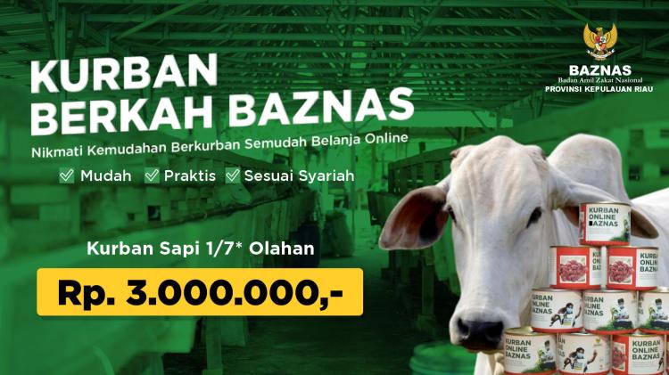 Banner program KURBAN SAPI OLAHAN 1 PER 7 - 35 KALENG