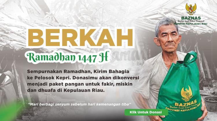 Banner program Sedekah dan Infak Berkah Ramadhan 1447 H