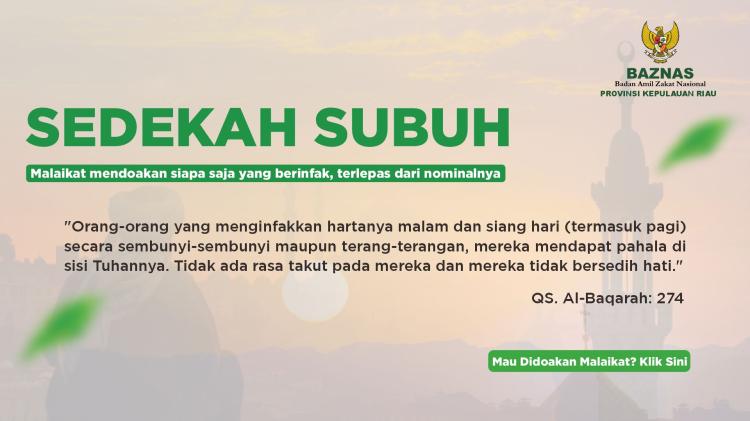 Banner program SEDEKAH CAHAYA SUBUH