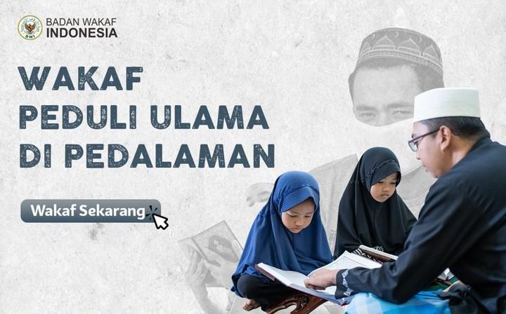 Banner program Wakaf Produktif Peduli Ulama Pedalaman