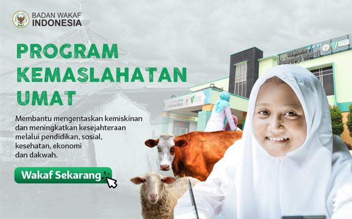 Gambar banner Wakaf Produktif untuk Program Kemaslahatan Umat