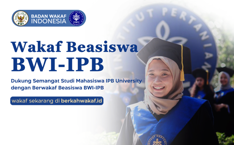Banner program WAKAF BEASISWA BWI-IPB