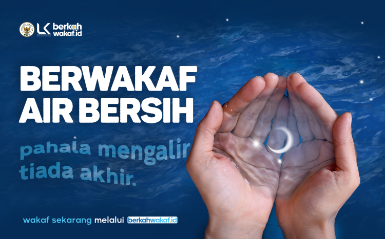 Banner program Wakaf Air Bersih